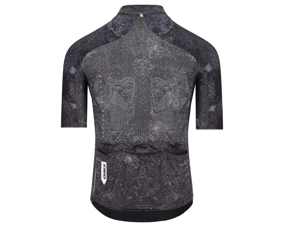 Q36.5 Gregarius Pro Damask Short Sleeve Jersey (Black) (L)