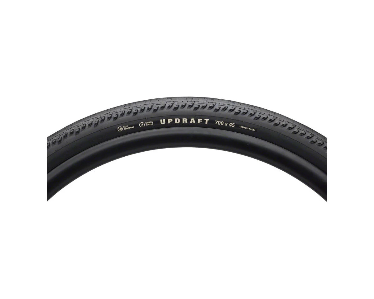 Teravail Updraft Tubeless Gravel Tire (Black) (700c) (45mm) (Durable) (Fast Compound)