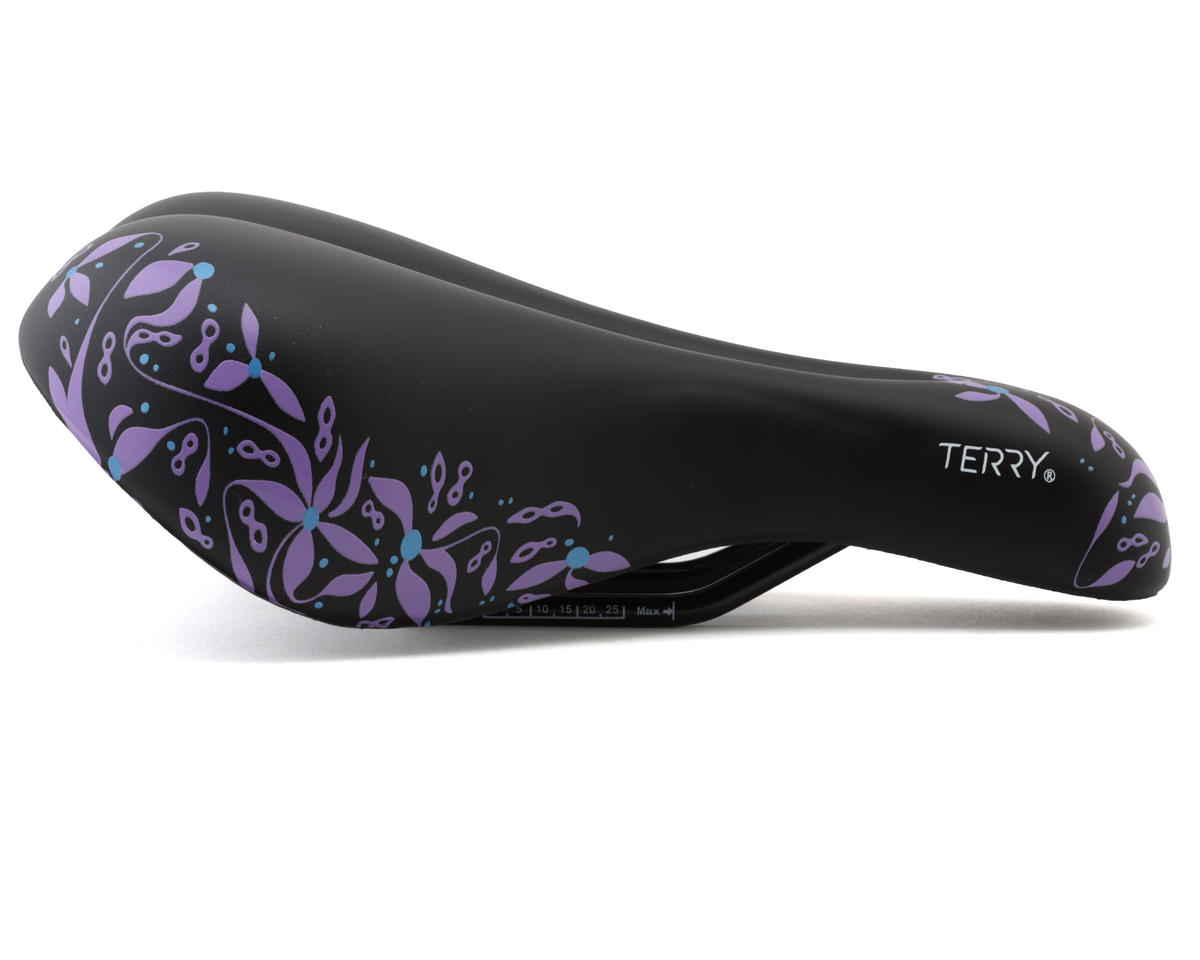 Terry Women’s Cite X Gel Saddle (Chain Blossom Blue) (Steel Rails) (175mm)