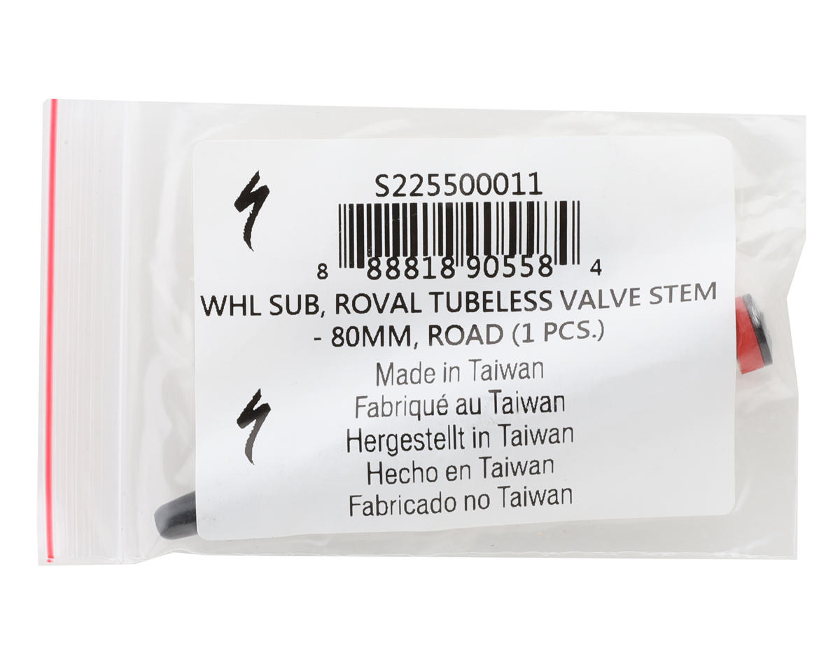 Specialized Roval Tubeless Valve Stem (Black) (1) (Mountain and Road) (80mm)