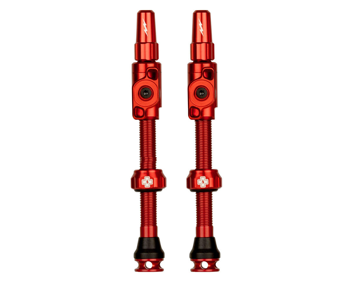 Muc-Off Big Bore Lite Tubeless Valves (Red) (Pair) (Large) (45mm)