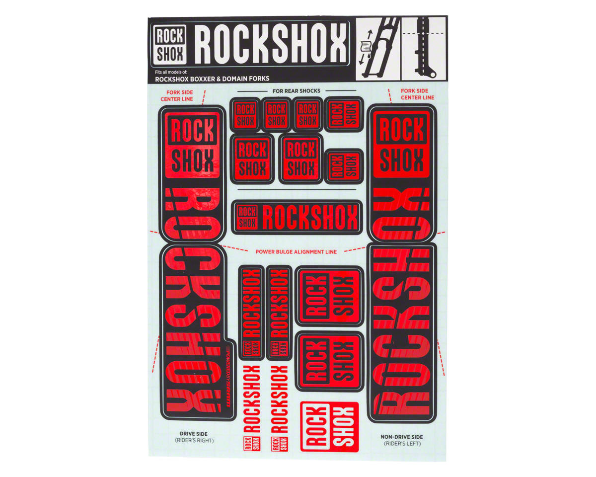 RockShox Fork Decal Kit (Red) (For BoXXER and Domain Forks)