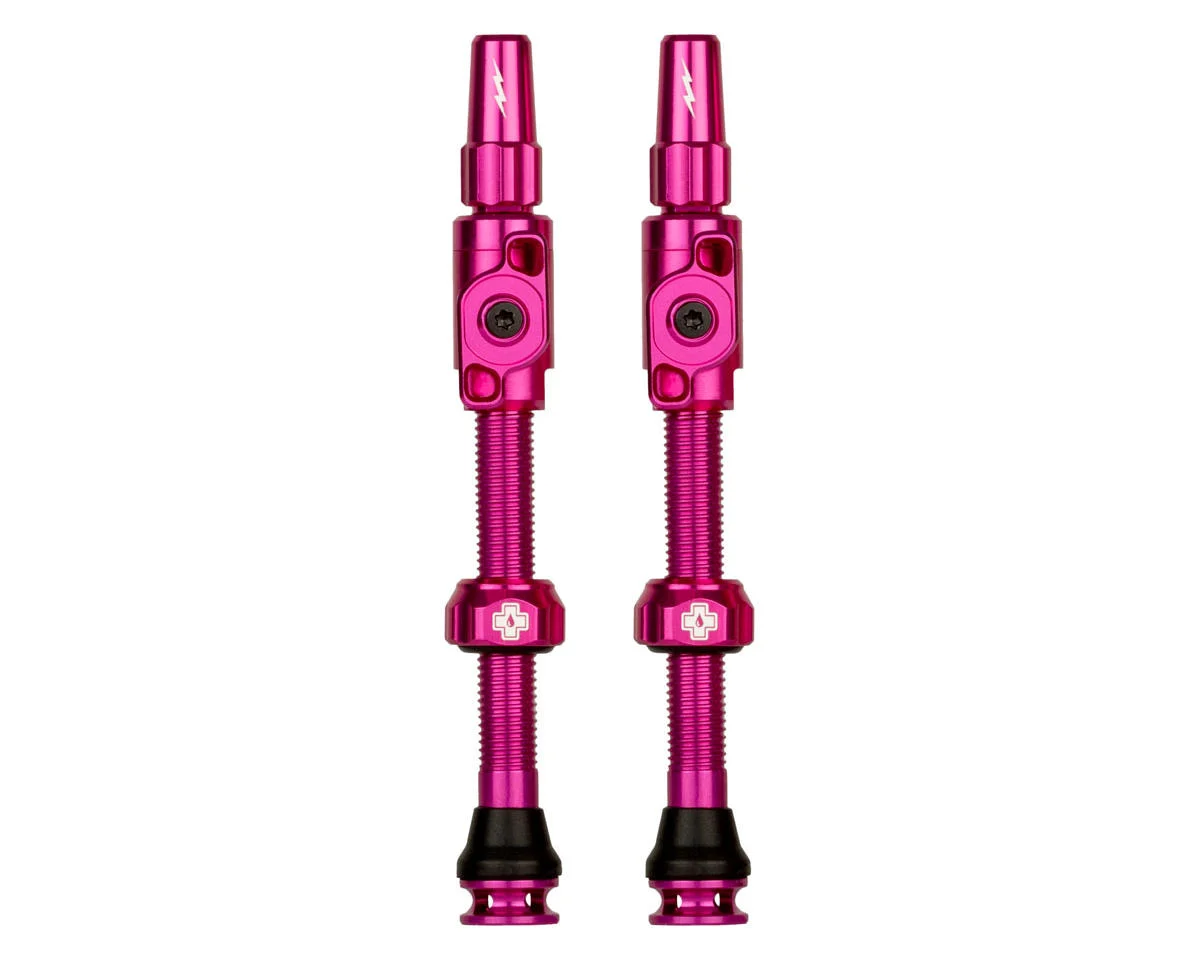 Muc-Off Big Bore Lite Tubeless Valves (Pink) (Pair) (Large) (45mm)