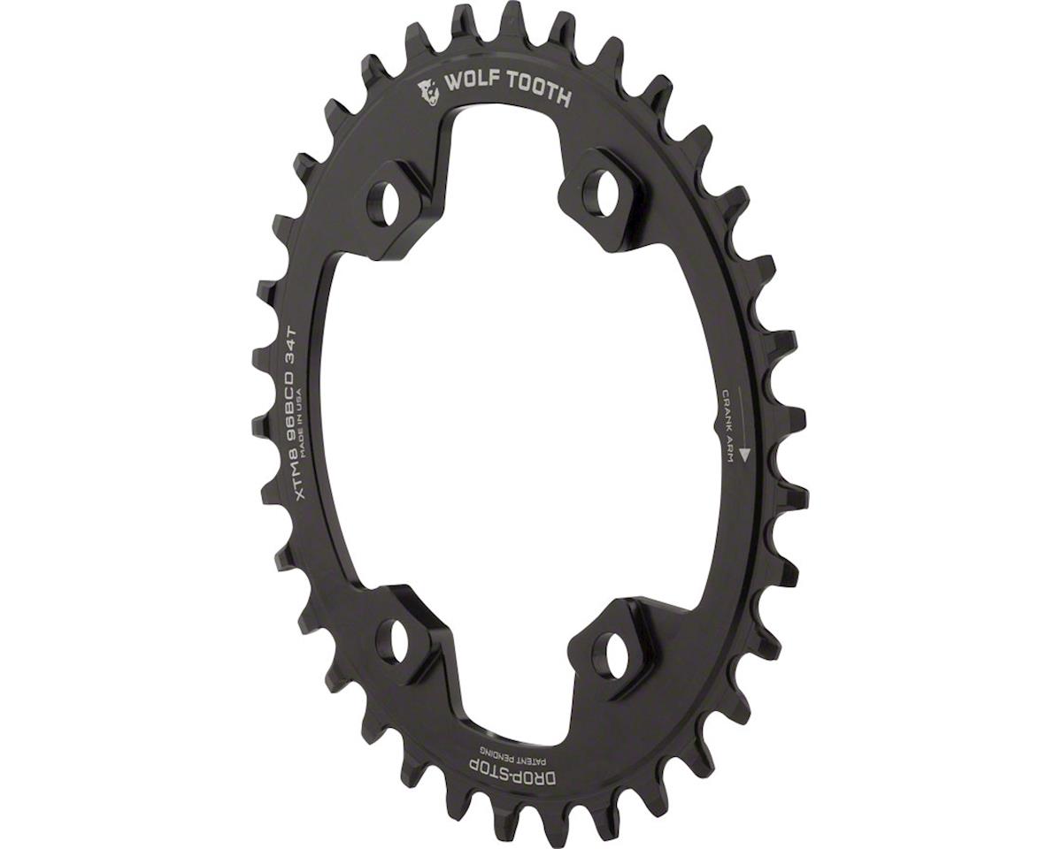 Wolf Tooth Components PowerTrac Elliptical Chainring (Black) (Drop-Stop A) (Single) (34T) (96mm Shimano Asym. BCD) (XT M8000/SLX M7000)