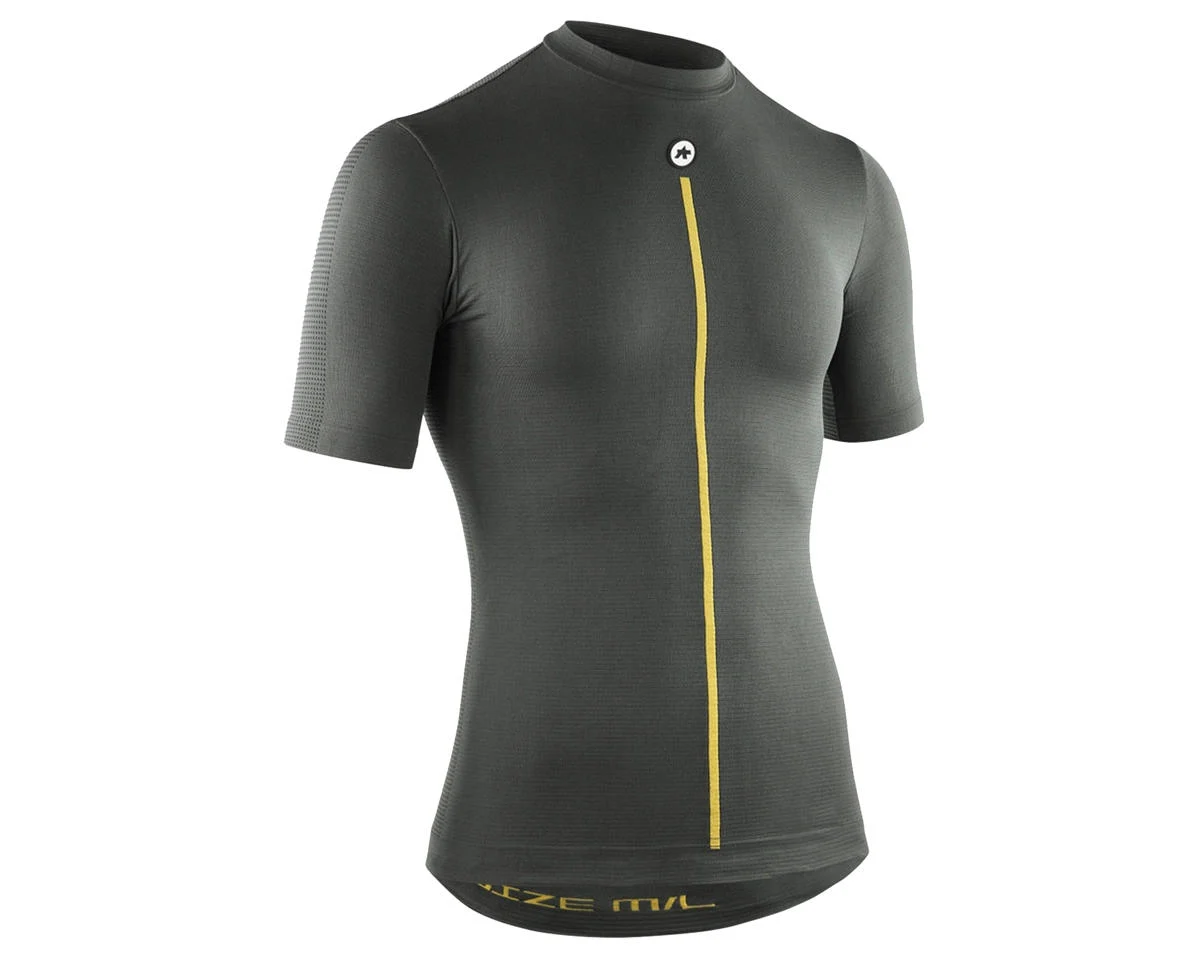 Assos Spring Fall Short Sleeve Skin Layer P1 (Anthracite Grey) (M/L)