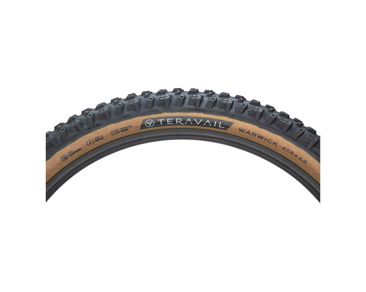 Teravail Warwick Tubeless Mountain Tire (Tan Wall) (27.5″) (2.5″) (Fast/Light & Supple)