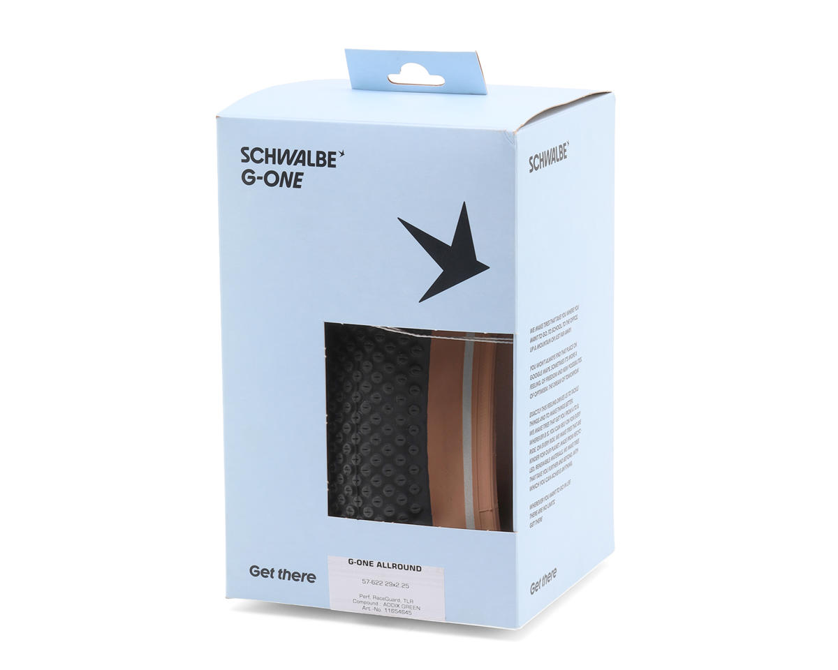 Schwalbe G-One Allround Tubeless Gravel Tire (Bronze/Reflex) (700c) (57mm) (Addix Green/RaceGuard) (Performance Line)
