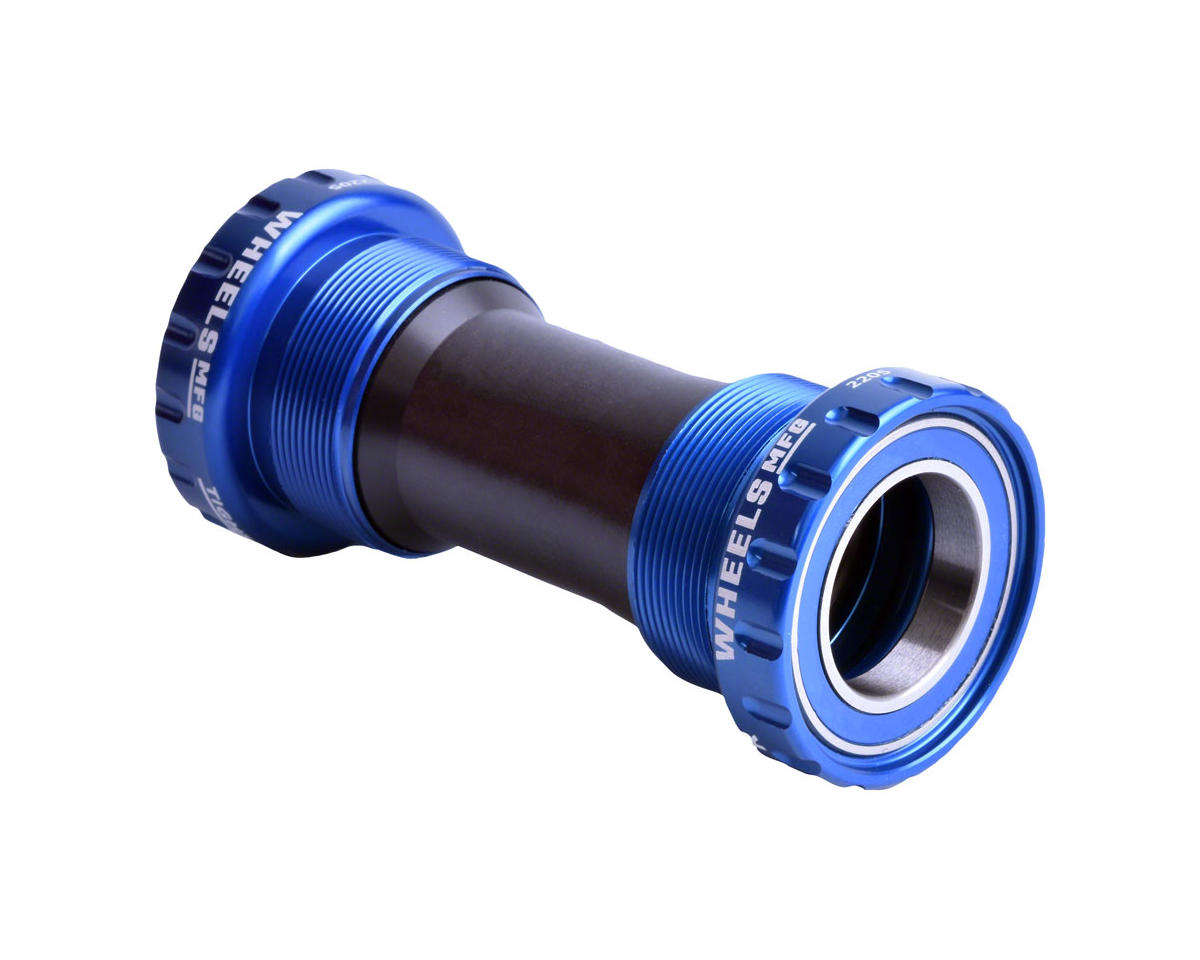 Wheels Manufacturing Threaded External ABEC-3 Bottom Bracket (Blue) (BSA) (68/73) (24mm/Shimano Spindle)