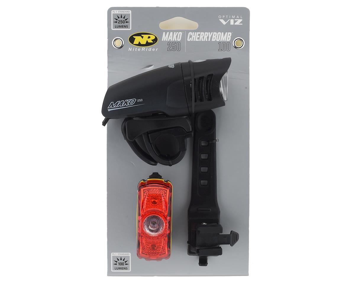 NiteRider Mako 250 LED /Cherrybomb Headlight & Tail Light Set (Black) (250/100 Lumens)