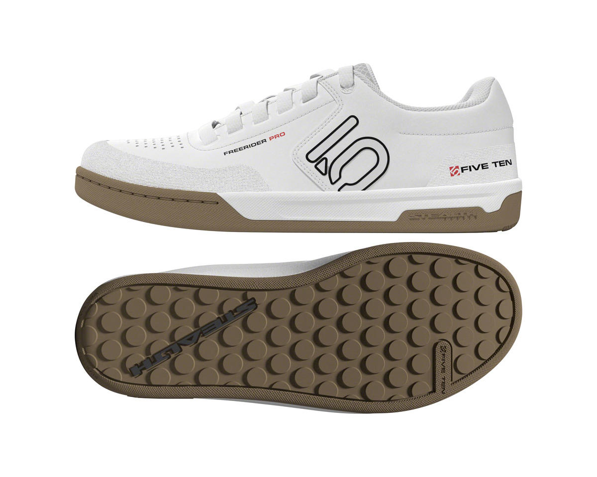 Five Ten Freerider Pro Flat Pedal Shoes (FTWR White/Core Black/Red) (10)