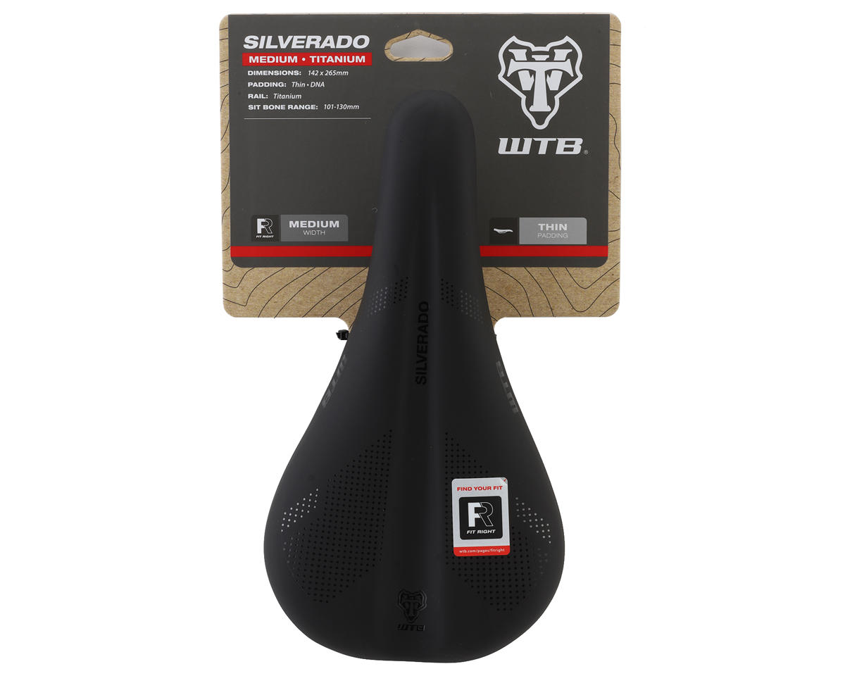 WTB Silverado 265 Fusion Form Saddle (Black) (Titanium Rails) (Medium) (142mm)
