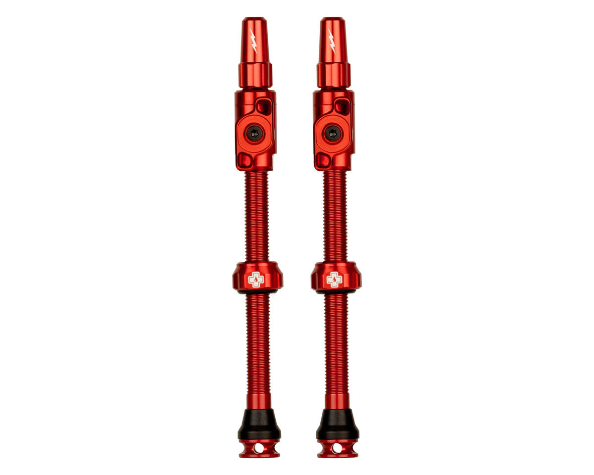 Muc-Off Big Bore Lite Tubeless Valves (Red) (Pair) (2X-Large) (70mm)