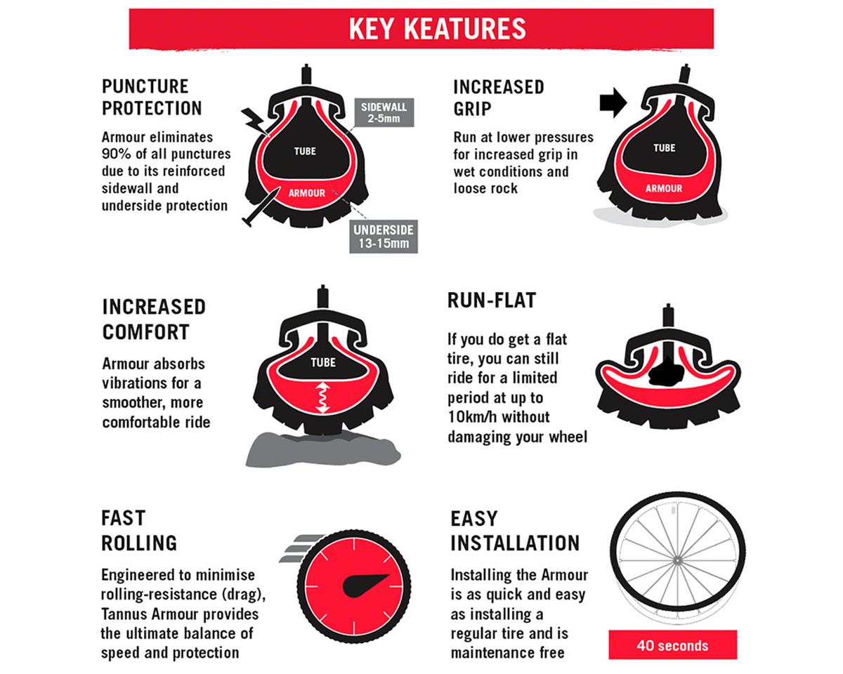 Tannus Armour Tubed Tire Insert (Red) (20 x 1.9-2.5″)