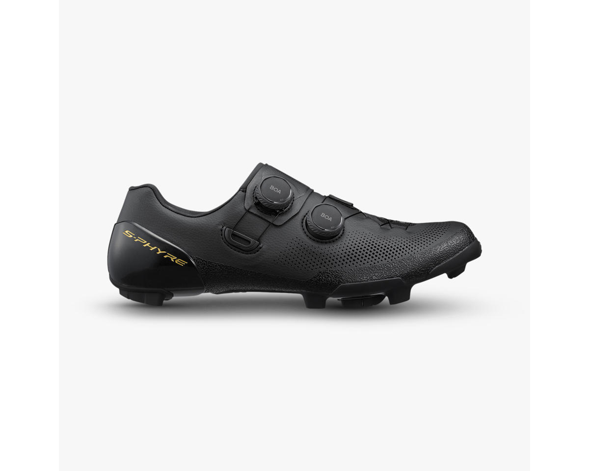 Shimano SH-RX910 S-PHYRE Gravel Bike Shoes (Black) (40) (Wide) (w/ Cleat Pontoon)