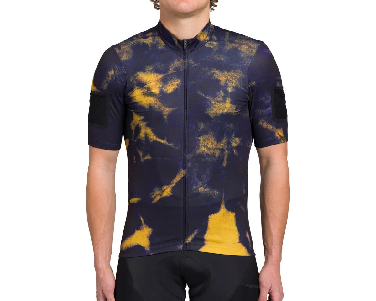Giant x Cuore Working Title Short Sleeve Gravel Jersey (Dark Blue Washout) (M)