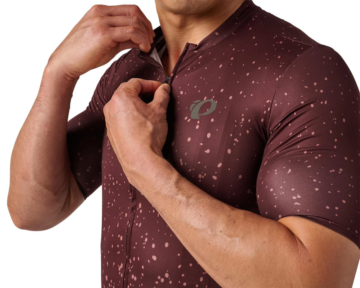 Pearl iZUMi Attack Short Sleeve Jersey (Bitter Chocolate Splatera) (L)