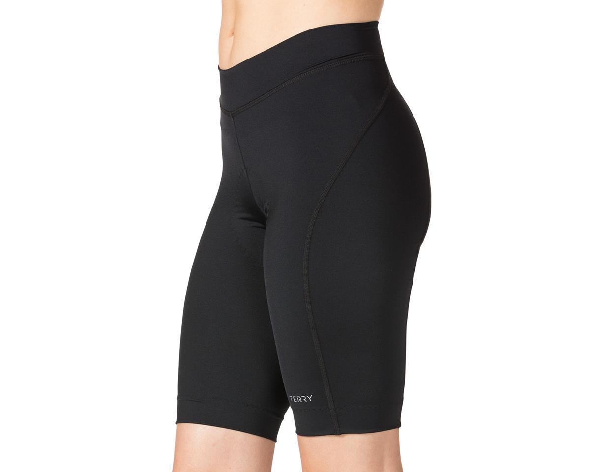 Terry Women’s Bike Bermuda Shorts (Black) (L)