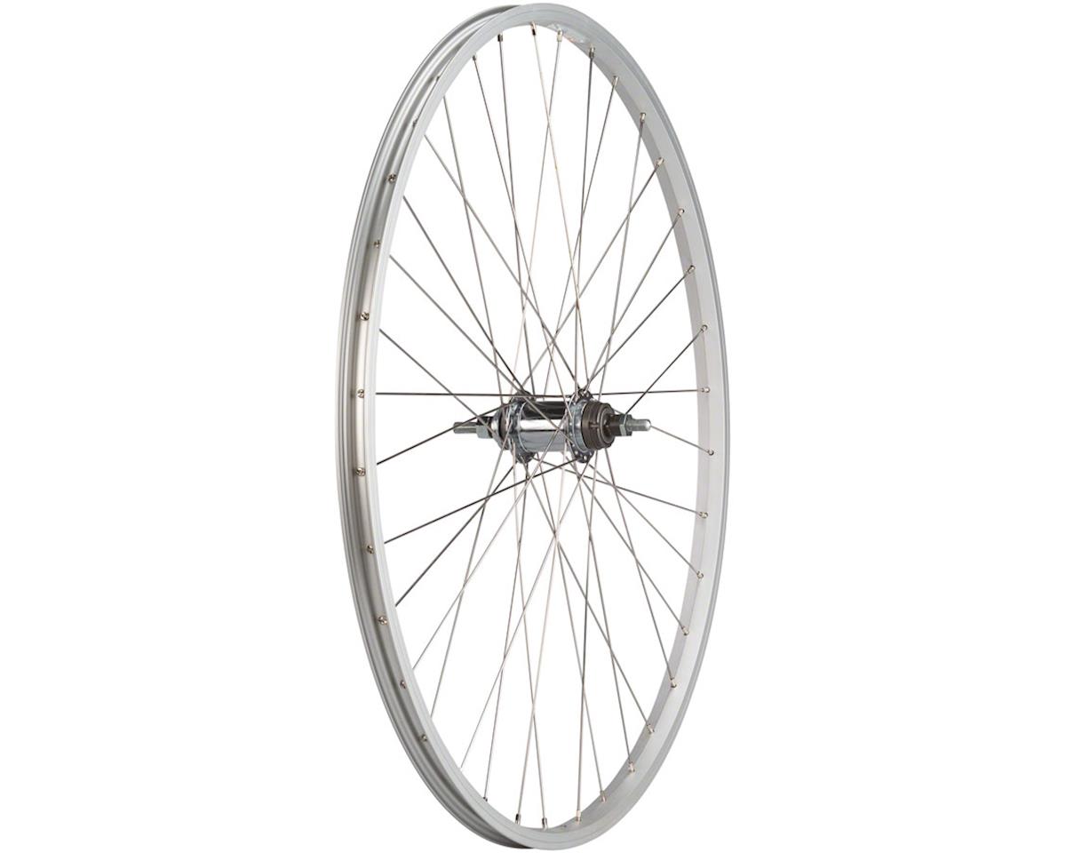 Quality Wheels Value Single Wall Series Coaster Brake Rear Wheel (700c) (3/8″ x 124mm) (Coaster Brake) (3 Prong Cog) (Silver)