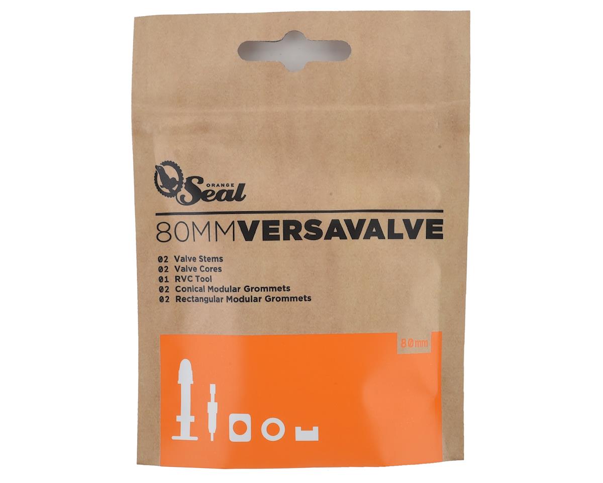 Orange Seal VersaValve Tubeless Valve Kit (Black/Multi-Color) (Pair) (80mm)