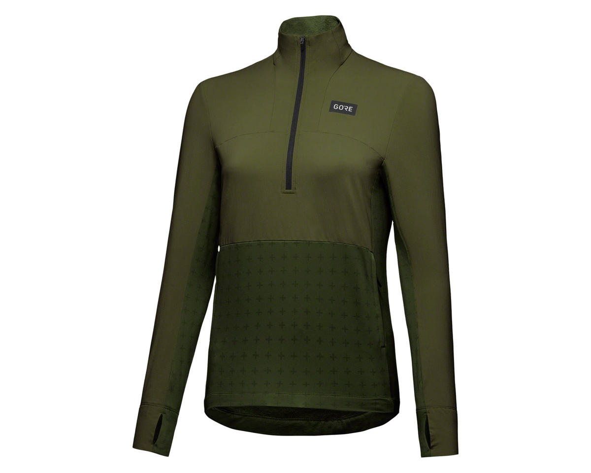 Gore Wear Trail KPR Hybrid 1/2-Zip Jersey (Utility Green) (Women’s) (S)