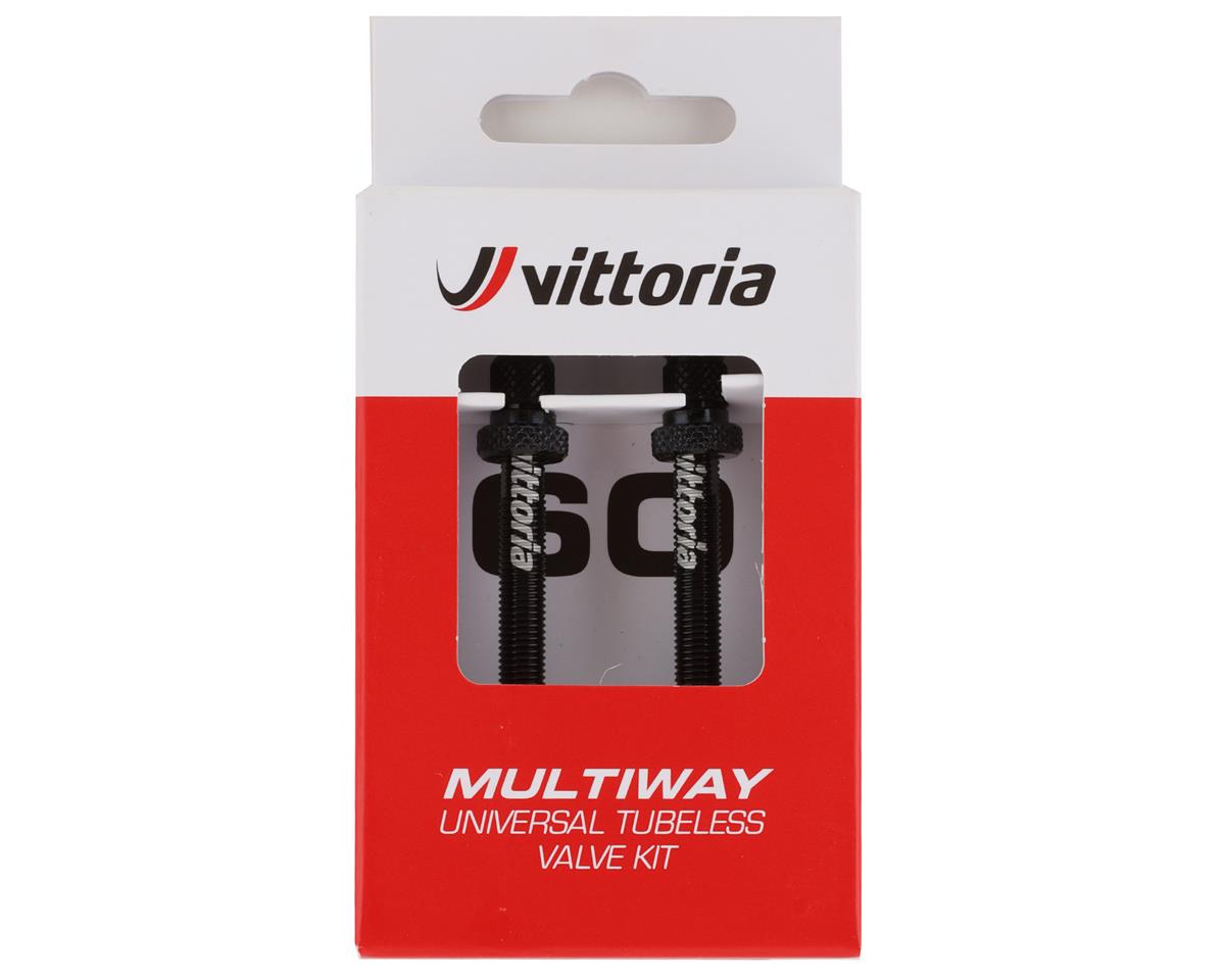 Vittoria Multiway Tubeless Valves (Black) (Pair) (60mm)