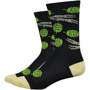 DeFeet Aireator 6″ Hops & Barley Socks (Black) (XL)