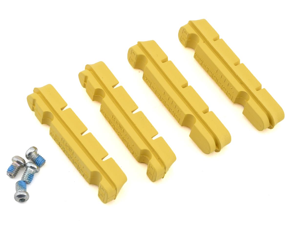 SwissStop Yellow King Flash Pro Carbon Rim Brake Pad Inserts (Yellow) (2 Pairs) (For Shimano/SRAM)