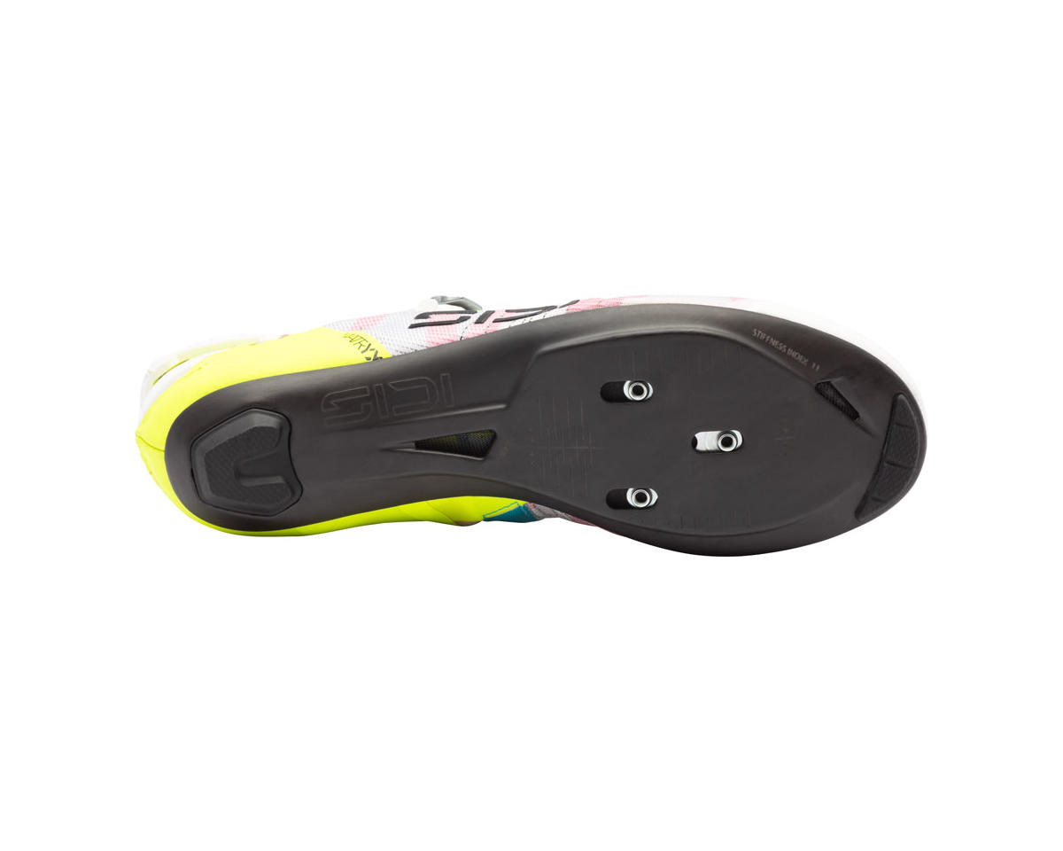 Sidi Wire 3 Road Shoes (White/Yellow Fluo) (40) (Millenium Fit)