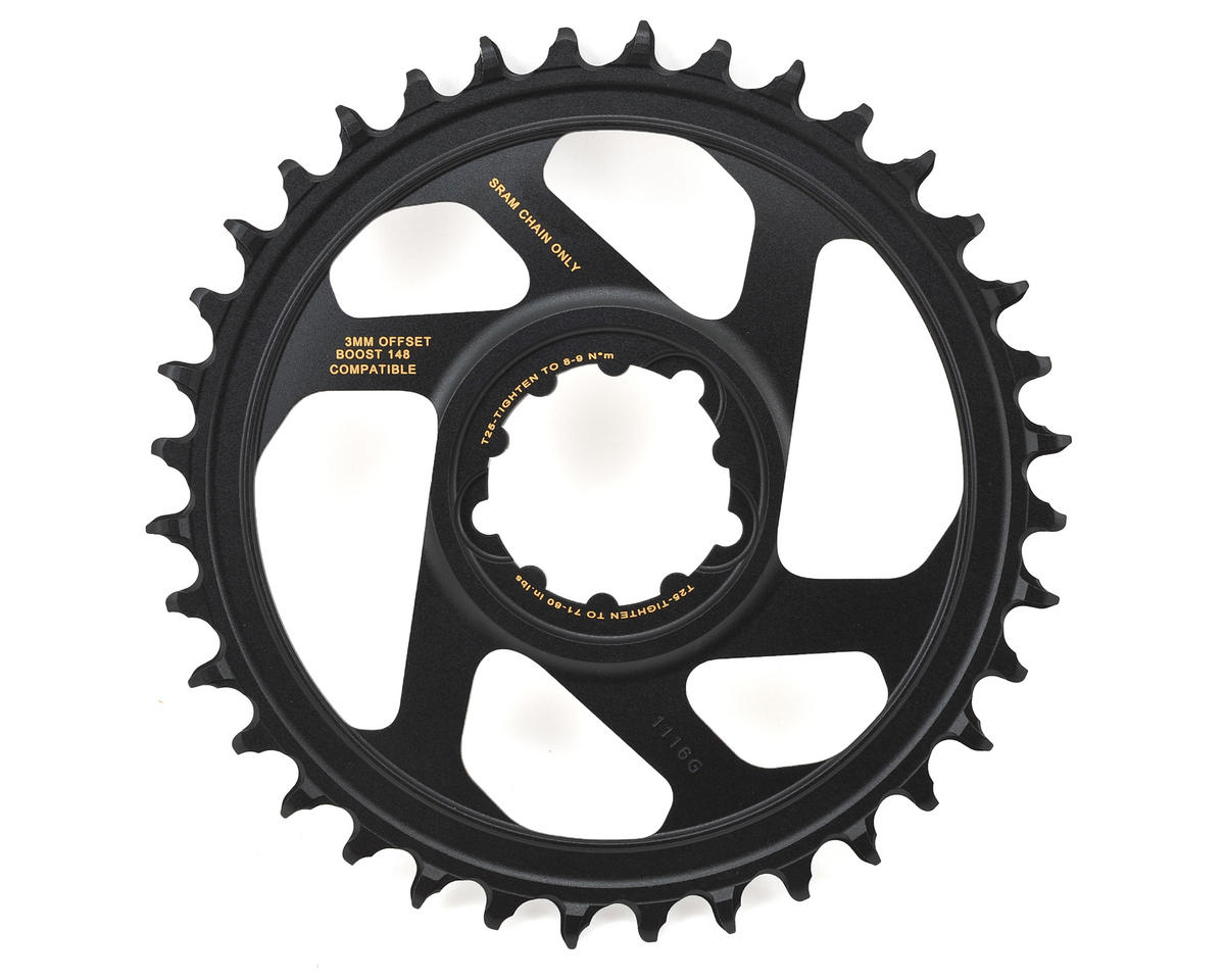 SRAM X-Sync 2 Eagle Direct Mount Chainring (Black/Gold) (1 x 10/11/12 Speed) (Single) (3mm Offset/Boost) (36T)