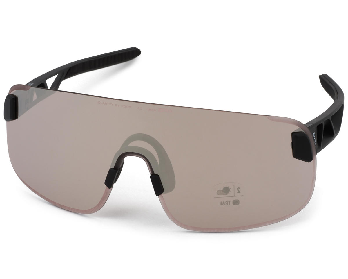 POC Elicit Sunglasses (Uranium Black) (Partly Sunny Silver/Clear) (Clarity Trail)