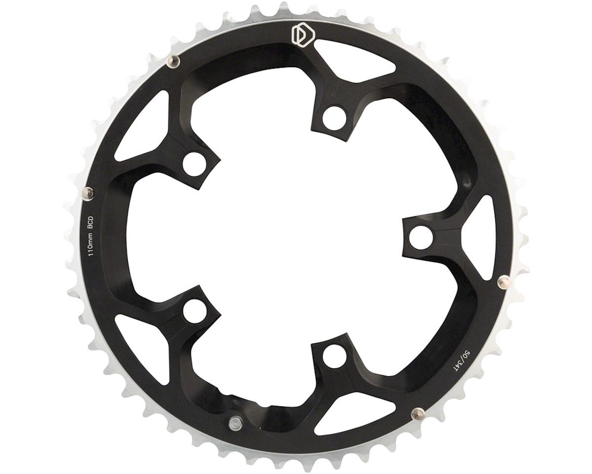 MSW Dimension Chainrings (Black/Silver) (3 x 8/9/10 Speed) (Outer) (110mm BCD) (50T)