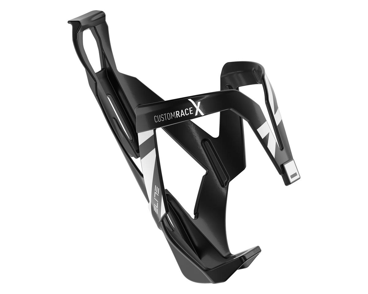 Elite Custom Race X Bottle Cage (Black Glossy/White)