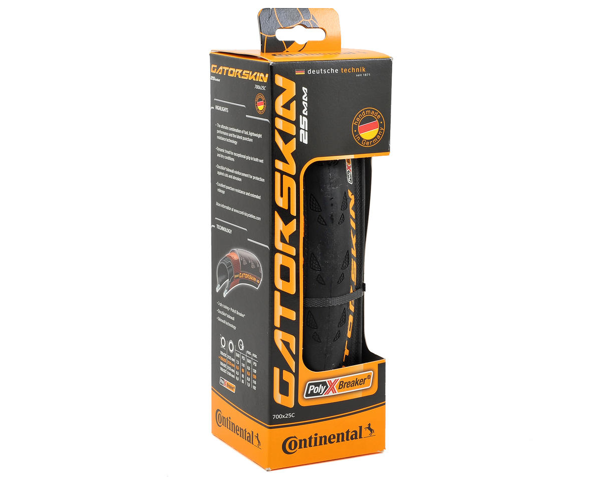 Continental Gatorskin Tire (Black) (Folding) (DuraSkin/PolyX Breaker) (700c) (25mm)