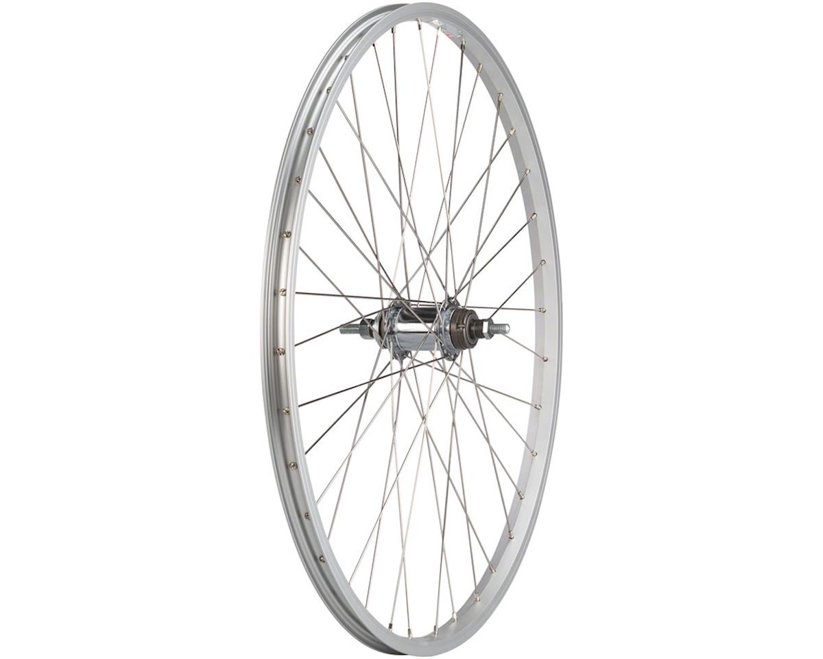 Quality Wheels Single Wall Coaster Brake Rear Wheel (Silver) (3-Prong Cog) (3/8″ x 124mm) (26″)