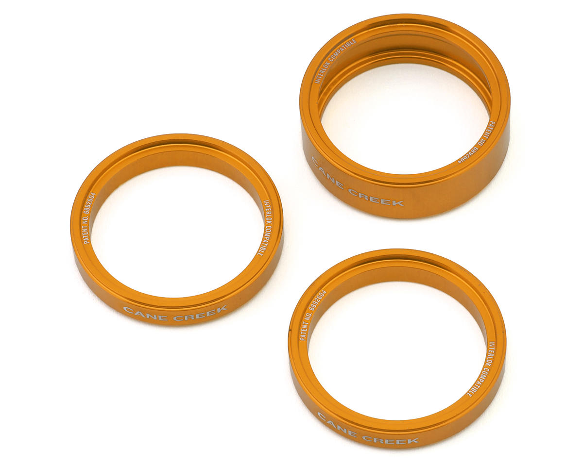 Cane Creek Interlok Headset Spacer Kit (Gold) (1-1/8″) (5/10mm)