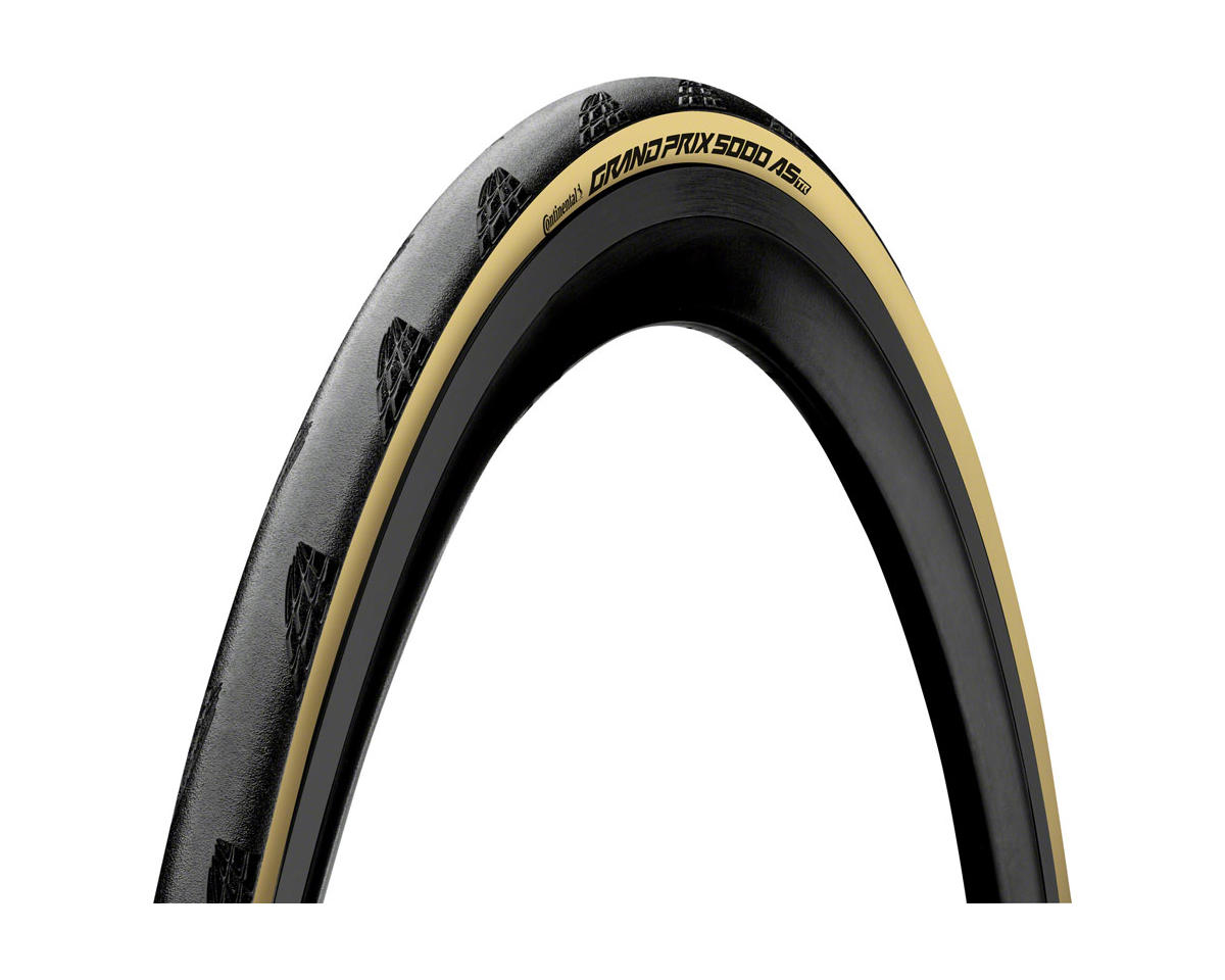 Continental Grand Prix 5000 AS TR Road Tire (Black/Cream Skin) (Tubeless) (All Season) (Folding) (Black Chili/Vectran Breaker)