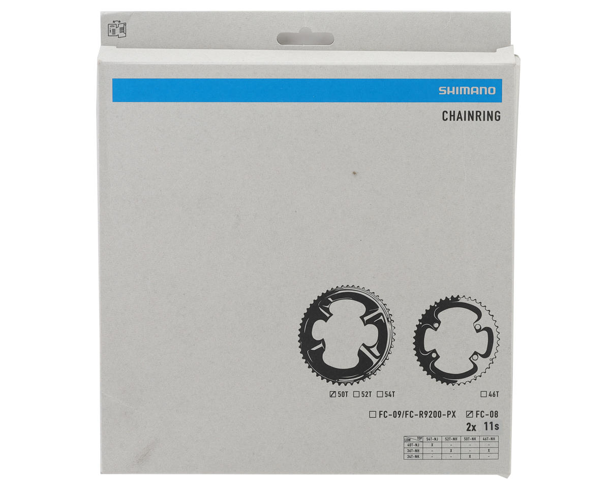 Shimano Ultegra FC-08 Chainring (Black) (2 x 11 Speed) (Outer) (50T) (110mm Shimano Asym. BCD)