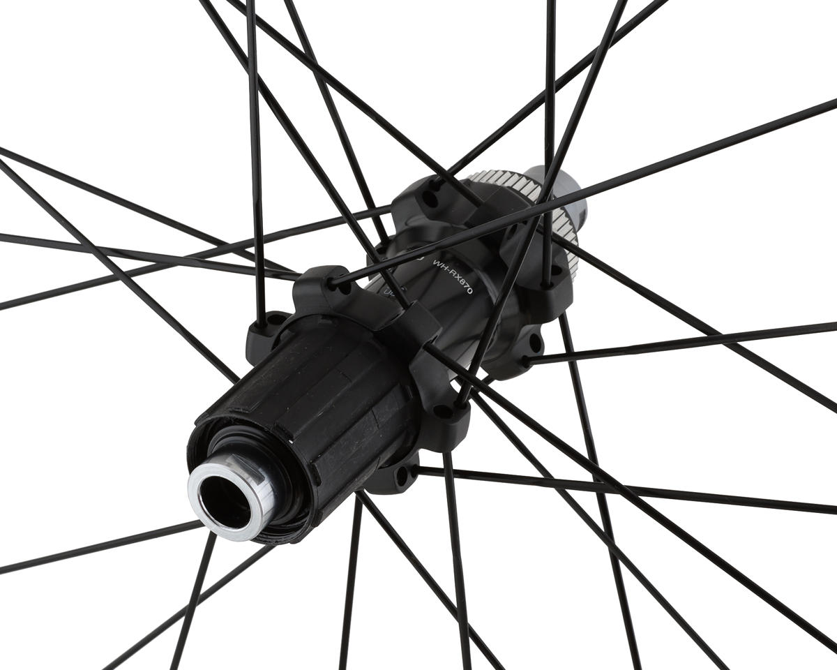 Shimano GRX RX870 Carbon Gravel Wheelset (Black) (Shimano HG 11/12) (700c) (Centerlock) (Tubeless)