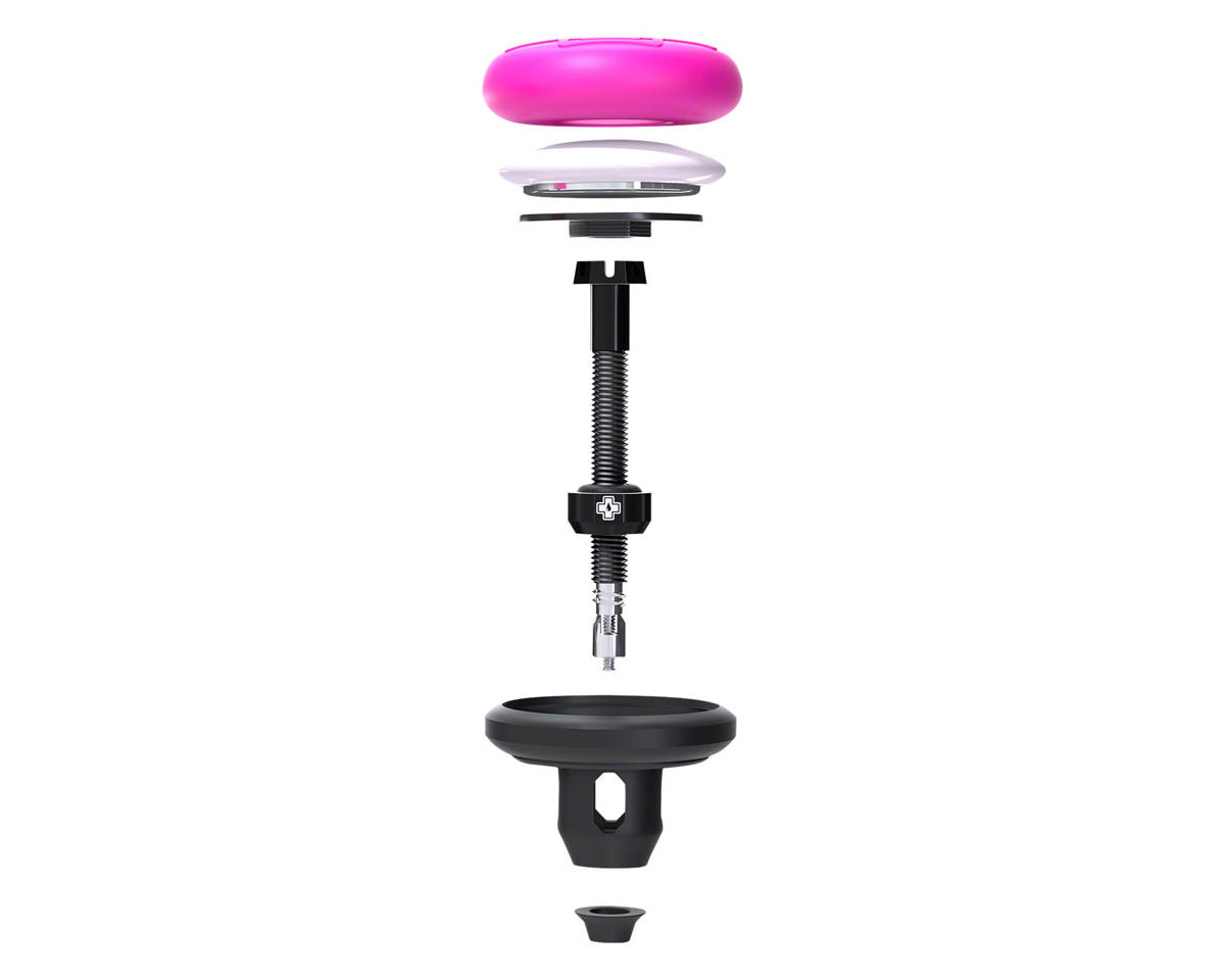 Muc-Off Stealth Tubeless Valve Tag Holder Kit (Black/Pink) (44mm) (Single)