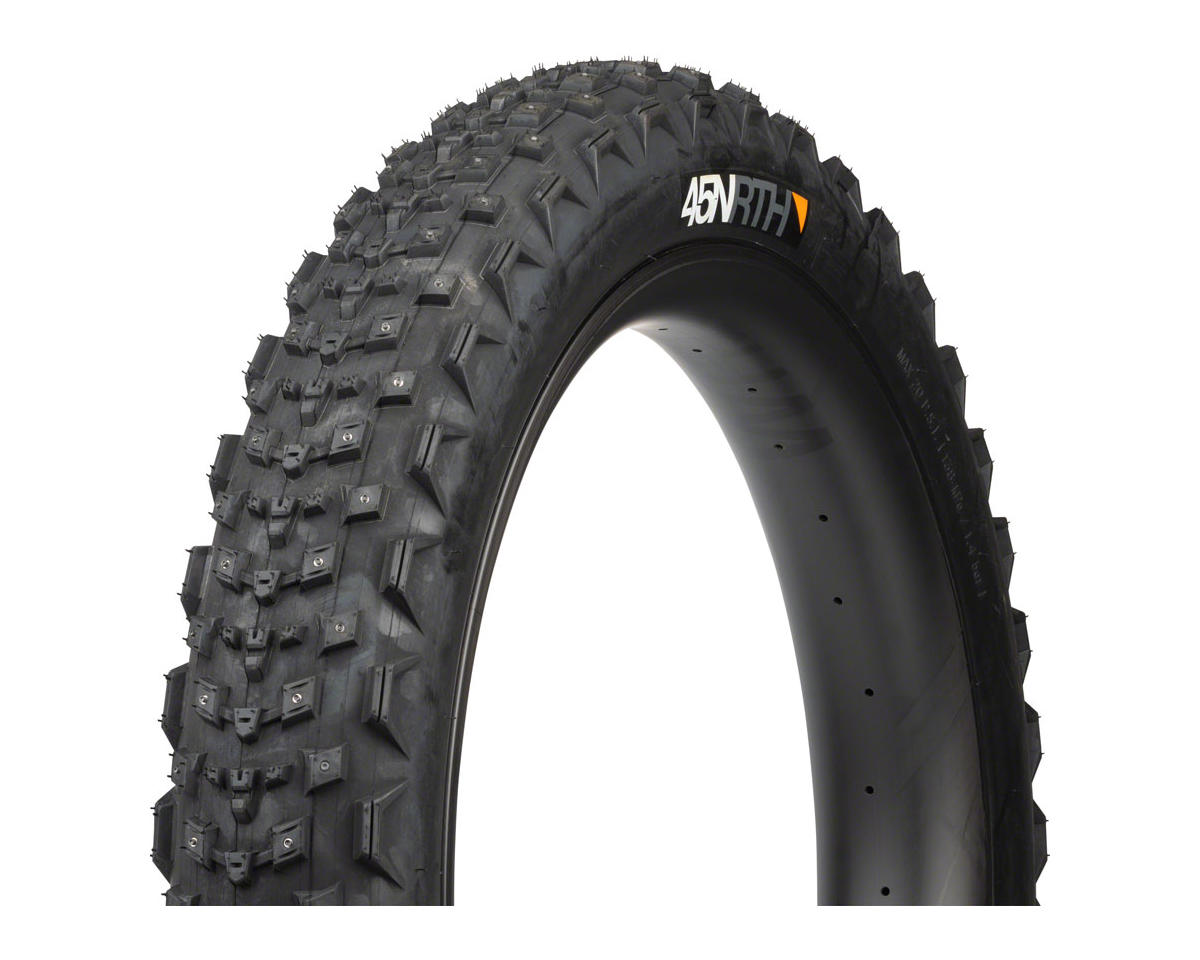45NRTH Dillinger 4 Fat Bike Tire (Tubeless) (Studded) (26″) (4.2″) (120tpi) (Black)
