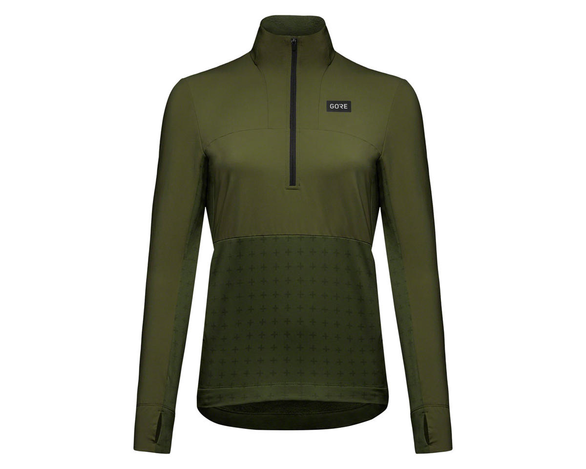 Gore Wear Trail KPR Hybrid 1/2-Zip Jersey (Utility Green) (Women’s) (S)