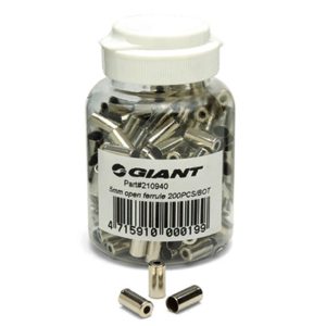 Giant 5mm Brass Brake Housing Ferrules (Silver) (200)