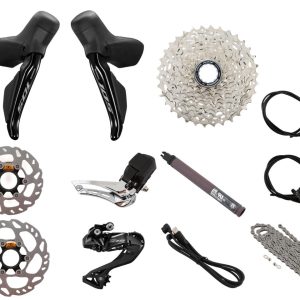 Shimano 105 R7100 Di2 Groupset (Black) (2 x 12 Speed) (Disc Brake)