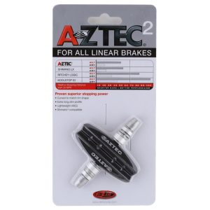Aztec 2 V-Brake Pads (Black) (1 Pair) (Threaded Post)