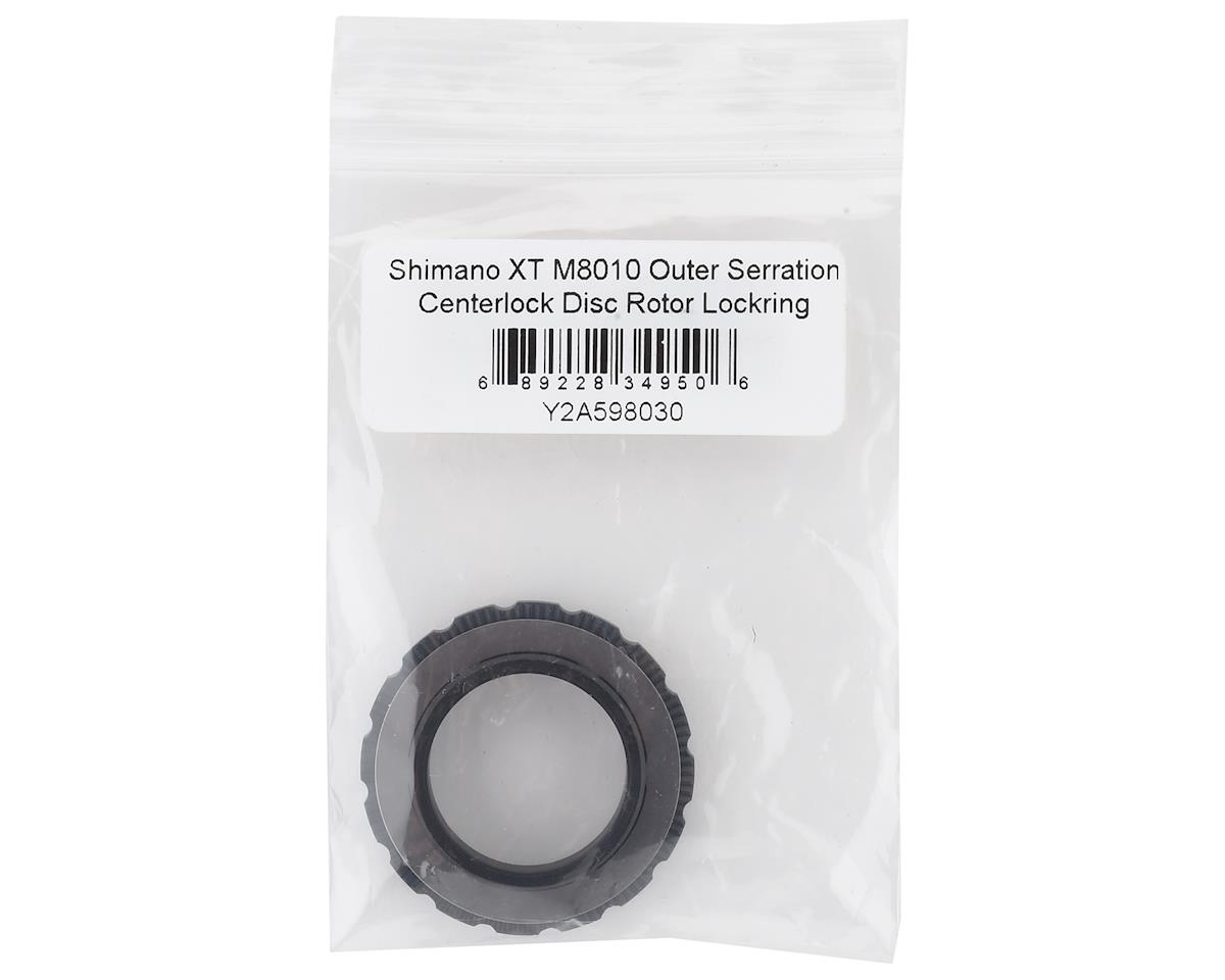 Shimano XT M8010 Outer Serration Centerlock Disc Rotor Lockring (Black) (Single) (For 12/15/20mm Axle Hubs)